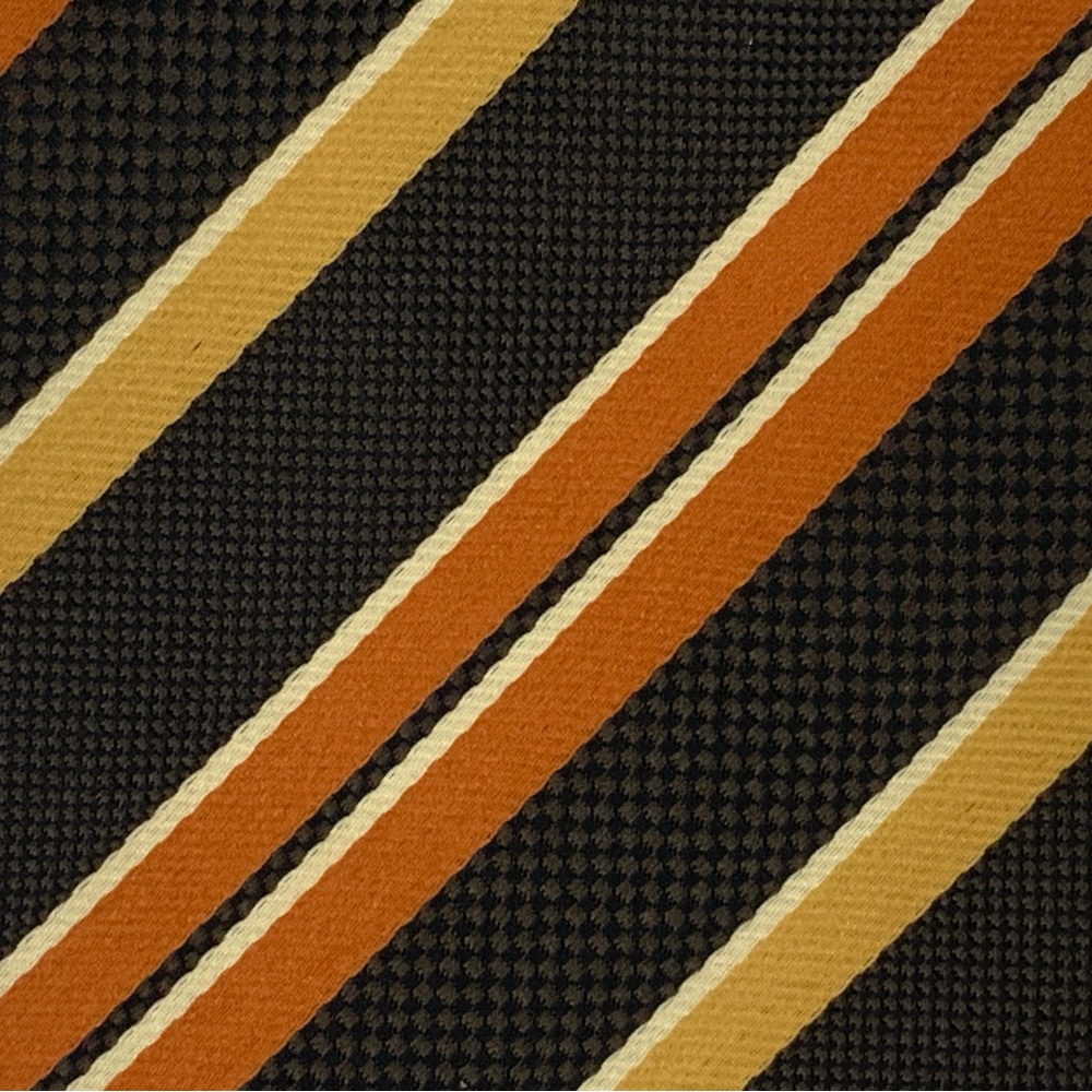 Bergamo Brown/Copper/Gold Striped Textured Tie